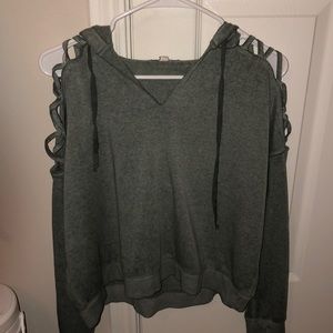 cropped sweatshirt